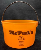 1986 McDonald&#39;s Vintage Halloween Orange Boo Bucket McPunk&#39;n No Lid Mc Punk&#39;n - £9.47 GBP