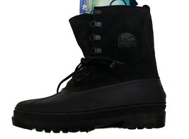 New Men&#39;s Sorel Flintlock Black Winter Boot With Liner Size 9 - Made In Canada - £223.87 GBP