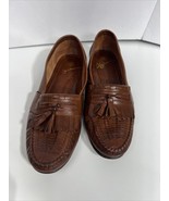 Oleg Cassini Men Shoes Tassel Loafers Brown Leather Dress Size 10 Made I... - $22.05 CAD