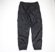 NOS Vintage 90s Streetwear Mens 3XL Reversible Fleece Nylon Cargo Joggers Pants - £55.35 GBP