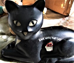 Union Carbide Eveready Black Cat Save with the Cat Plastic Bank - 1981 - $18.00