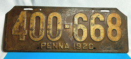Antique 1920 Pennsylvania Penna 400-668 Car Automobile License Plate 16&quot;... - £78.96 GBP