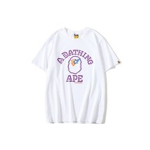 A Bathing Ape new color letter printing T shirt Bape men&#39;s and women&#39;s casual  s - £115.24 GBP