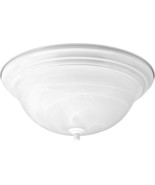 Progress Lighting Melon 15.25-in White Transitional incandescent Flush M... - $51.68