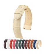 Hirsch Duke Calf Watch Strap - White Band/Silver Buckle - L - 18mm / 16m... - $1,105.90 MXN