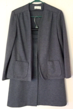 vintage 70&#39;s Cedar Hill women dress suit blazer &amp; skirt size S dark gray - £13.32 GBP