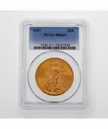 1927 $20 St. Gaudens Gold Double Eagle Graded by PCGS as MS65+ - $87,626.88 MXN