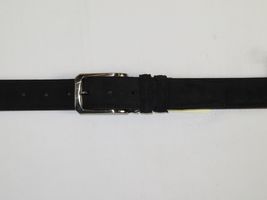 Mens Black Genuine Suede Soft Leather Belt PIERO ROSSI Turkey # Black-C image 4