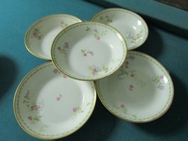 H.C. Old Abbey Limoges 5 1/2&quot; 5 Antique Fruit Bowls And Oval tray[68] - £96.75 GBP