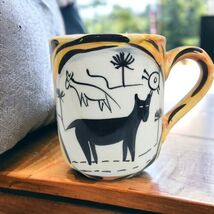 Starbucks Coffee Cup Made in Italy Coffee Cup Mug Hand Painted Desert An... - $19.87