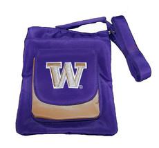 Washington Huskies NCAA Traveler Bag Crossbody Purse Purple 6.5 x 7.75&quot; - £23.49 GBP