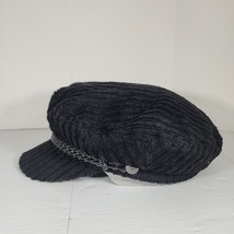 Brixton Fiddler Cap Fisherman Newsboy Hat Lined Size 7 1/4 M Black Cordu... - €25,62 EUR