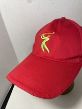 My Golfshirts.com Red Embroidered Logo Golf Cap Strap Back Unisex - £11.13 GBP