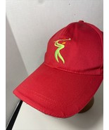 My Golfshirts.com Red Embroidered Logo Golf Cap Strap Back Unisex - £11.01 GBP