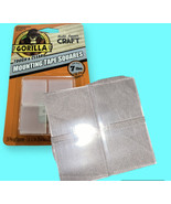4 pieces  - 1&quot; Pre-Cut Squares Gorilla Tough &amp; Clear Double Sided Mounti... - £3.10 GBP