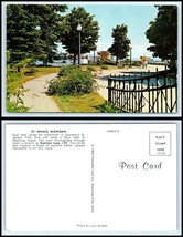 MICHIGAN Postcard - St. Ignace, Boat Dock &amp; Waterfront In Downtown G6 - £2.33 GBP