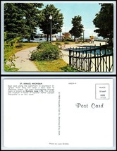 MICHIGAN Postcard - St. Ignace, Boat Dock &amp; Waterfront In Downtown G6 - £2.21 GBP