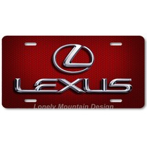 Lexus Logo Inspired Art Gray on Red Hex FLAT Aluminum Novelty License Tag Plate - £14.38 GBP