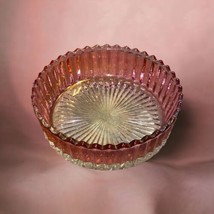Pink Raspberry Glass  Round Candy Dish/Bowl Scalloped Edge 5.5” - $12.82