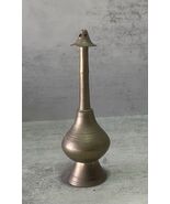 Vintage Brass Middle Eastern Rosewater Perfume Bottle – Etched, 2-Piece - $397.02 MXN