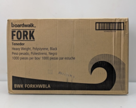 BOARDWALK Heavy Weight Polystyrene Black Plastic Fork Cutlery (1000CT) F... - $36.62