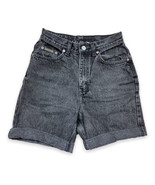 Vintage Calvin Klein Jeans Faded Black Denim Jean Shorts Women&#39;s Sz 6 25&quot; W - £18.57 GBP