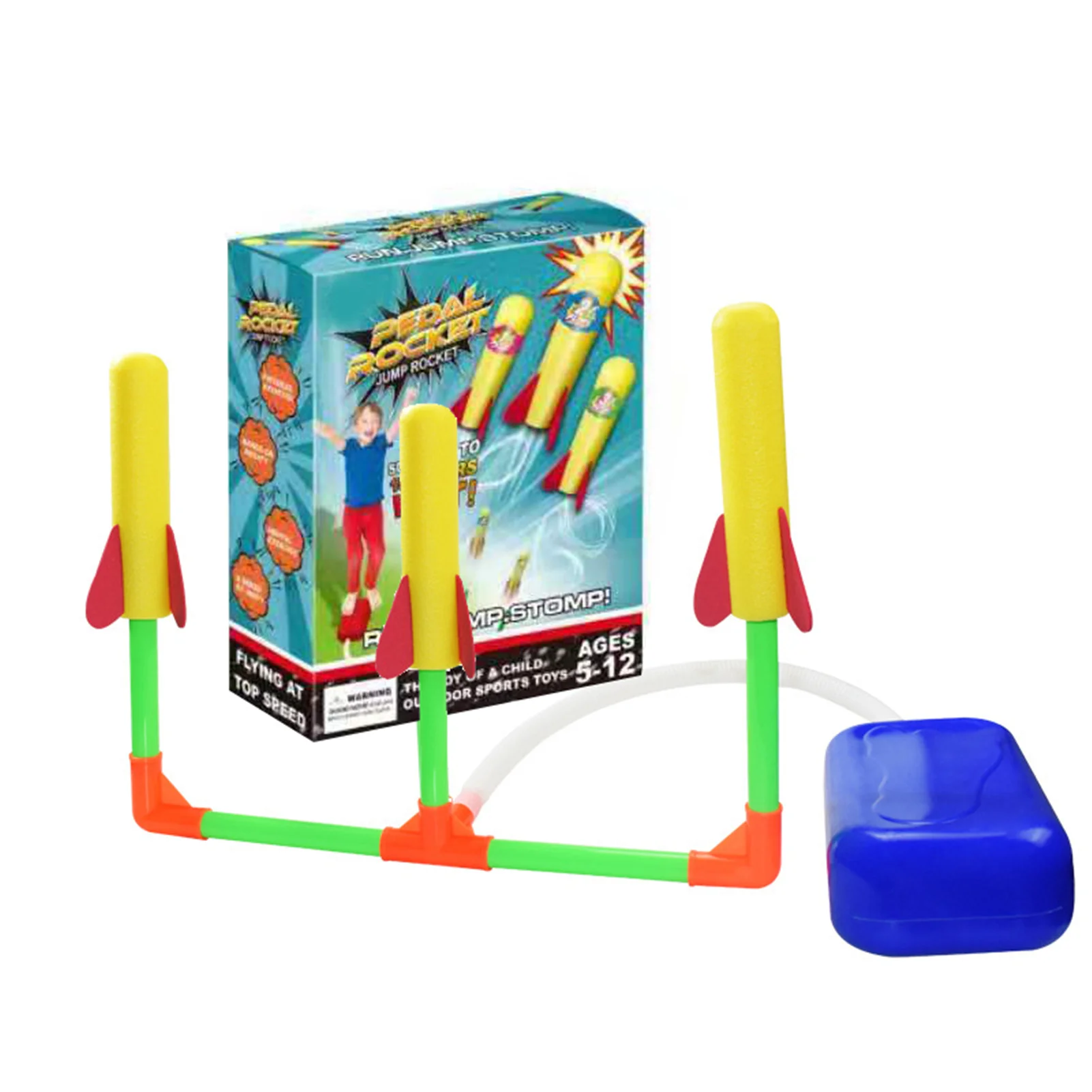 Rocket Launcher Toys Colorful Foam Rockets Toys Interesting Outdoor Game Great - £16.29 GBP