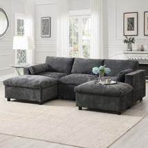 86.5&quot; Modular Sectional Sofa w/ Storage &amp; Ottomans - $839.99