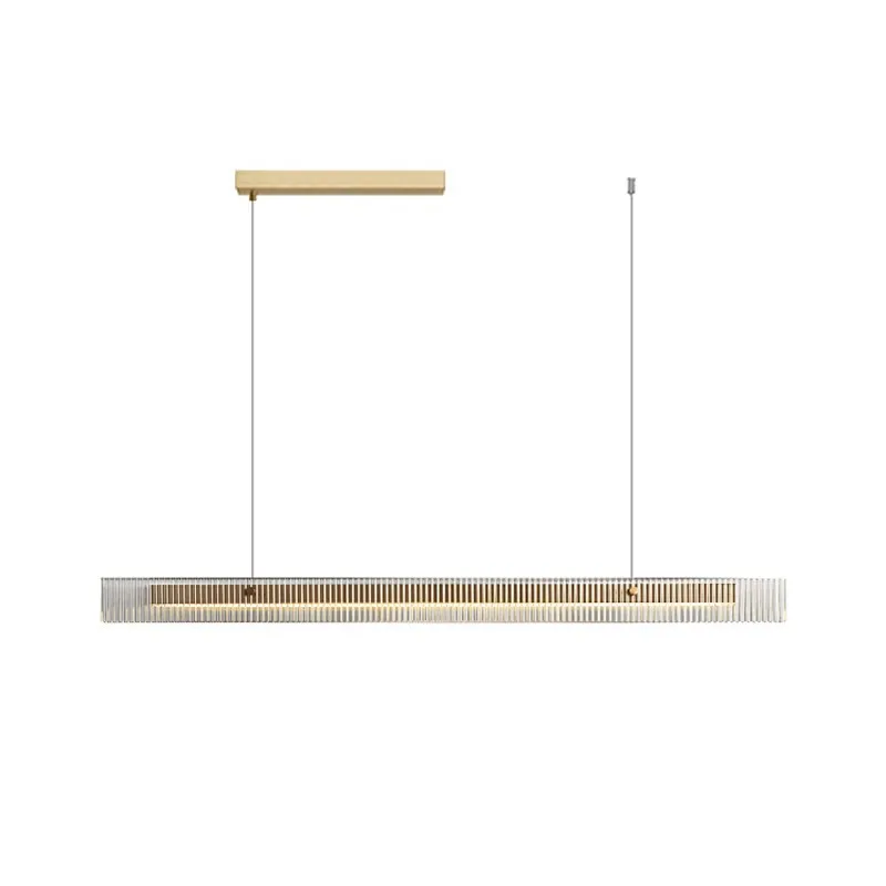 Light  Stainless Steel Crystal Chandelier Minimalist Long Strip Restaurant Penda - £145.72 GBP