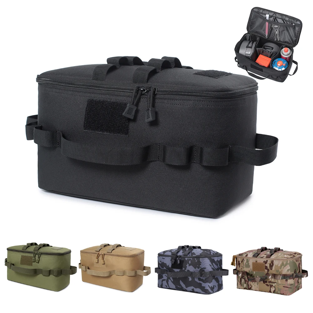 Camping Storage Bag picnic basket outdoor camping Lamps Gas Stove Gas Canister - £13.64 GBP+