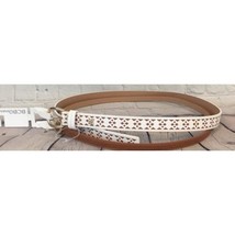 BCBG Generation Womens Set of 2 Belts, White-Brown, Size M - $27.10 CAD