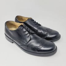 BASS Men’s Oxfords Size 10 M Winston Black Leather Wing Tip Brogue Dress... - £19.17 GBP