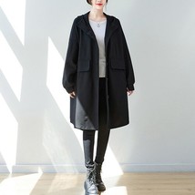 SuperAen Windbreaker Women&#39;s 2022 Autumn New Korean Style Hooded Coat Trench Coa - £94.67 GBP