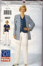 See And Sew Sewing Pattern 4857 Misses Womens Jacket Top Pants 6 8 10 New - £7.98 GBP