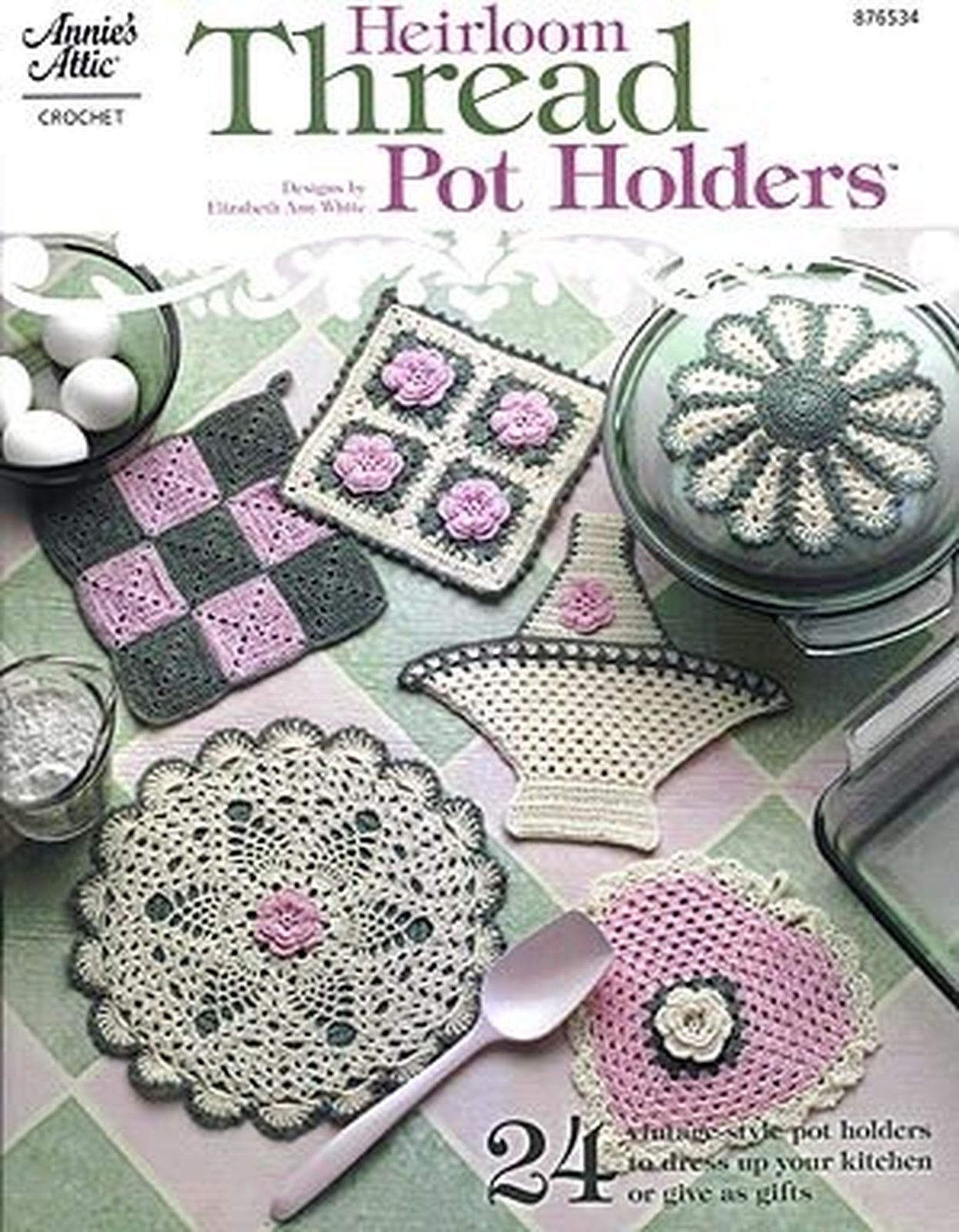 Heirloom Thread Pot Holders VTG Crochet Patterns Old Fashioned Style - $47.20