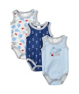 Baby Boy Rompers, Little Beginnings 3 pack whale rompers (3 -6 months) - £6.96 GBP