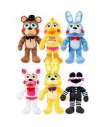 Set of 6 FNAF Five Nights At Freddy&#39;s  Plush Toys Large 14 inch Animatro... - $1,795.88 MXN