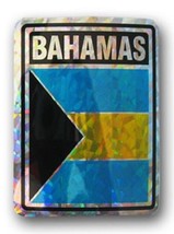 AES Bahamas Country Flag Reflective Decal Bumper Sticker - $8.46