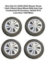 OEM 15x6.5 Black Steel Wheel And Tires for 2020-2022 Nissan Versa 403005... - $792.00