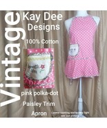 Vintage Kay Dee Pink Polka-dot Pocket Apron - €5,18 EUR