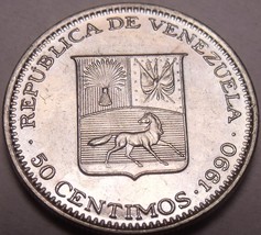 Gem Unc Venezuela 1990-I 50 Centimos~Simon Bolivar~Fantastic~Free Shipping - £2.42 GBP