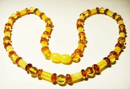 Amber Baltic Natural Luxury Amber Beads Polished Women Necklace Multi Color - £49.06 GBP