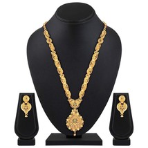 Long Necklace Earrings Set Traditional Women Necklace meenakari Jewelry - £15.65 GBP