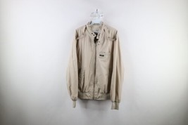 Vintage 90s Streetwear Mens Large Tall Lined Cafe Racer Bomber Jacket Beige - £39.52 GBP