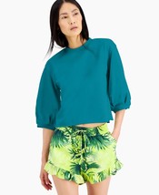 MSRP $50 Inc International Womens Concepts 3/4-Sleeve Sweatshirt Blue Size 2XL - £10.38 GBP