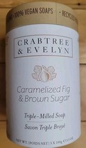 Crabtree &amp; Evelyn Caramelized Fig &amp; Brown Sugar Tripled Milled Soap Gift... - $33.85