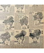 1901 Ladies Trimmed Hats Bonnets Reproduction Advertisement Sears Fashio... - $28.04 CAD