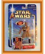 STAR WARS AOTC CARDED MACE WINDU GEONOSIAN  RESCUE WITH SLASHING LIGHTSABER - €29,25 EUR