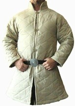 Halloween Medieval Celtic Viking Armor Padded Gambeson Long Sleeve with Collar - $87.11