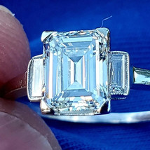 Diamond Emerald cut Platinum Deco Engagement Ring 1.32 carat Vintage Solitaire 7 - $307,963.82 MXN